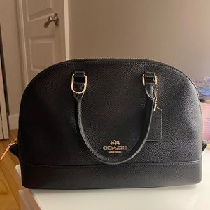 Coach Handbag - black and gold